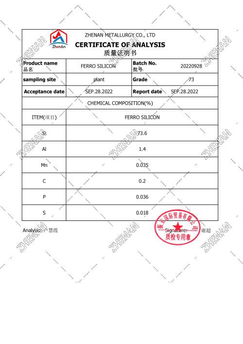 Ferro Silicon Lumps 73 Ferro Silicon Lumps 73